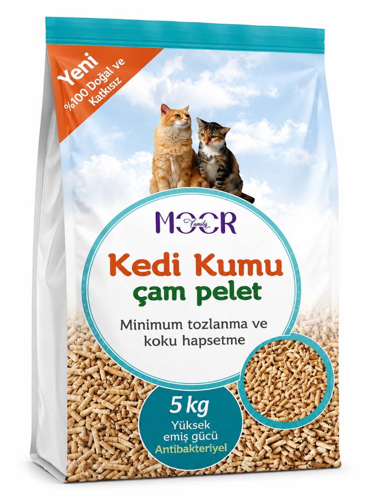 MOOR Kedi Kumu Çam Pelet 5 kg